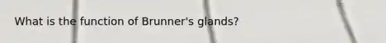 What is the function of Brunner's glands?