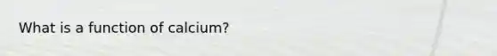 What is a function of calcium?