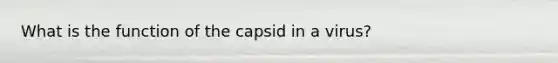 What is the function of the capsid in a virus?