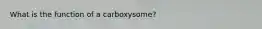 What is the function of a carboxysome?