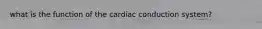 what is the function of the cardiac conduction system?