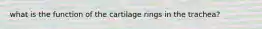 what is the function of the cartilage rings in the trachea?