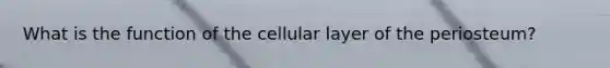 What is the function of the cellular layer of the periosteum?