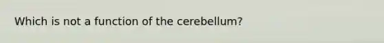 Which is not a function of the cerebellum?