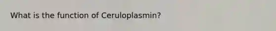 What is the function of Ceruloplasmin?