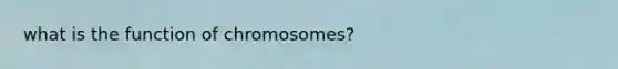 what is the function of chromosomes?