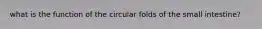 what is the function of the circular folds of the small intestine?