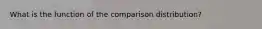 What is the function of the comparison distribution?
