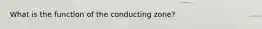 What is the function of the conducting zone?