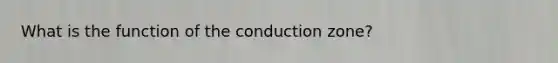 What is the function of the conduction zone?