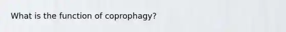 What is the function of coprophagy?