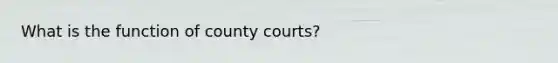 What is the function of county courts?