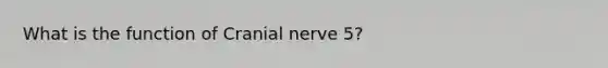 What is the function of Cranial nerve 5?