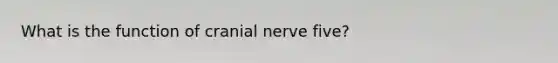 What is the function of cranial nerve five?