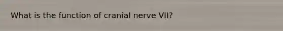 What is the function of cranial nerve VII?