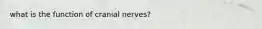 what is the function of cranial nerves?