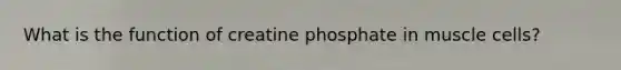 What is the function of creatine phosphate in muscle cells?