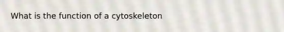 What is the function of a cytoskeleton