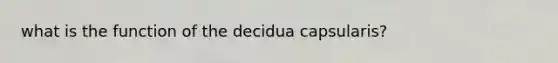 what is the function of the decidua capsularis?