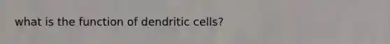 what is the function of dendritic cells?