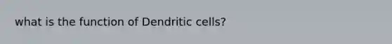 what is the function of Dendritic cells?