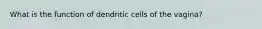 What is the function of dendritic cells of the vagina?