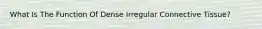 What Is The Function Of Dense Irregular Connective Tissue?