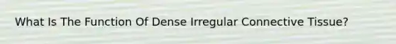 What Is The Function Of Dense Irregular Connective Tissue?