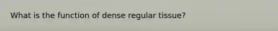 What is the function of dense regular tissue?