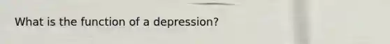 What is the function of a depression?