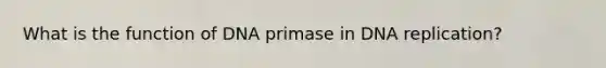 What is the function of DNA primase in <a href='https://www.questionai.com/knowledge/kofV2VQU2J-dna-replication' class='anchor-knowledge'>dna replication</a>?