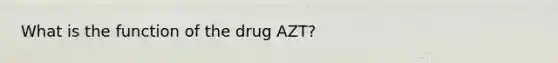 What is the function of the drug AZT?