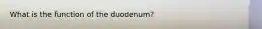 What is the function of the duodenum?