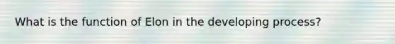 What is the function of Elon in the developing process?