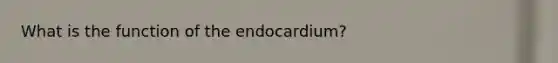 What is the function of the endocardium?