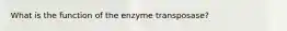 What is the function of the enzyme transposase?