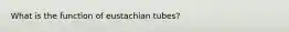 What is the function of eustachian tubes?