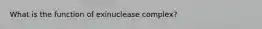 What is the function of exinuclease complex?