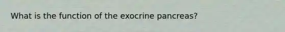 What is the function of the exocrine pancreas?