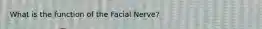 What is the function of the Facial Nerve?