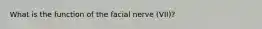 What is the function of the facial nerve (VII)?