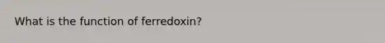 What is the function of ferredoxin?