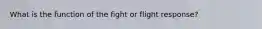 What is the function of the fight or flight response?