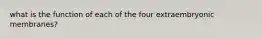 what is the function of each of the four extraembryonic membranes?