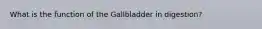 What is the function of the Gallbladder in digestion?
