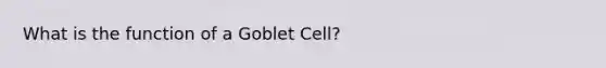 What is the function of a Goblet Cell?