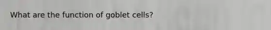 What are the function of goblet cells?