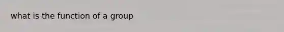 what is the function of a group