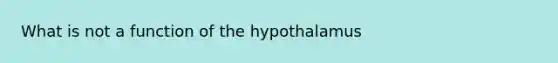 What is not a function of the hypothalamus