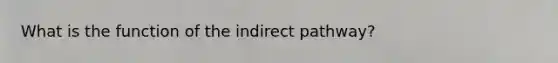 What is the function of the indirect pathway?